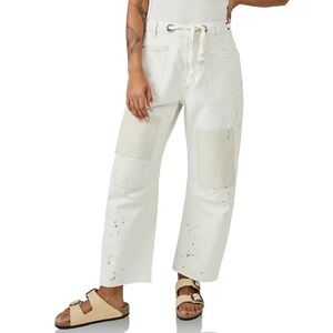 Women's White Distressed Jeans